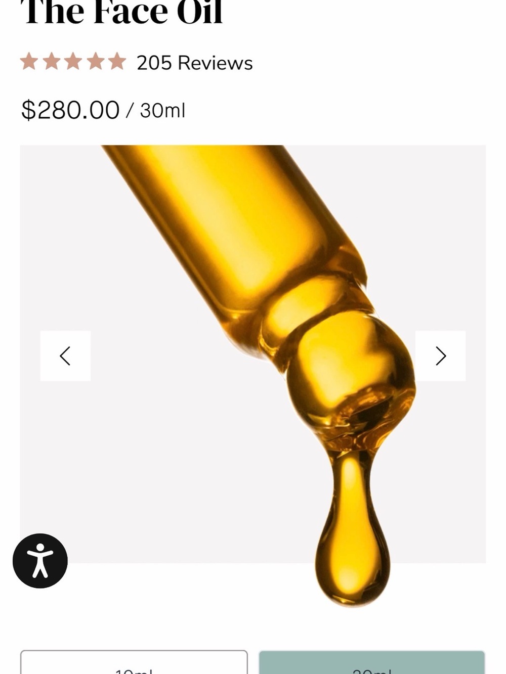 Facial Oil Serum - Clear/Light Yellow Nourishing Face Oil